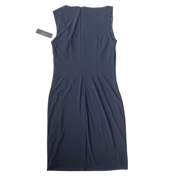 Laundry By Sheli Segal Black Dress Cocktail Gown Sleeveless Sheath Dress size 2 - Picture 2 of 11